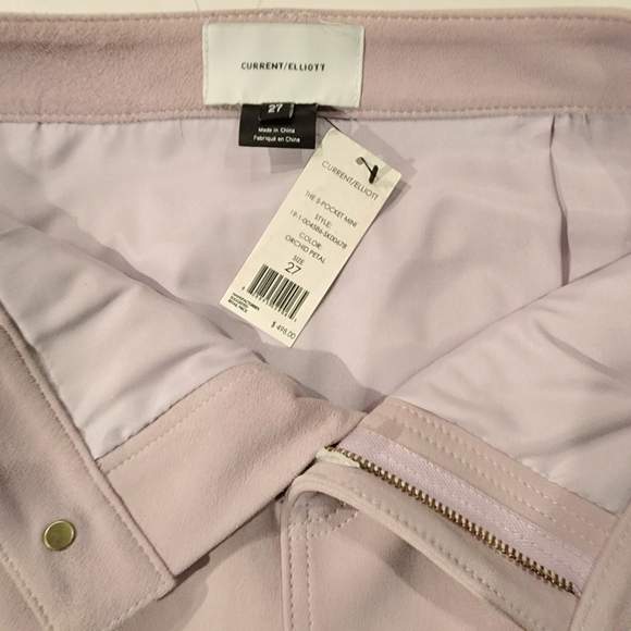 Current/Elliott The Suede 5-Pocket Mini Skirt - Picture 9 of 10